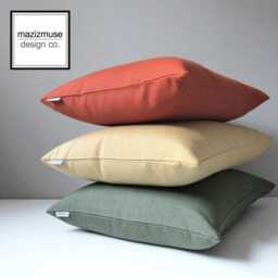 Outdoor Sunbrella?? Pillow Cover in Fern, Rust Or Harvest Gold Sunbrella For Garden, Deck & Patio Loungers, Nature Inspired Cushions - thumbnail 4