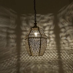Handcrafted Moroccan Style Brass Pendant Light , Unique Handmade Hanging Lamp For A Bohemian Touch in Your Home Decor, Morocco Ceiling Light