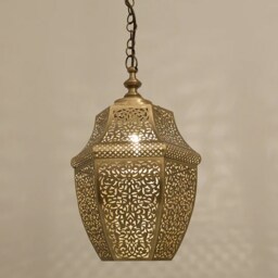 Handcrafted Moroccan Style Brass Pendant Light , Unique Handmade Hanging Lamp For A Bohemian Touch in Your Home Decor, Morocco Ceiling Light - thumbnail 2