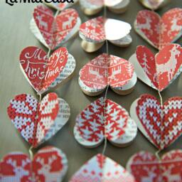 Christmas Decor, Holiday Modern Christmas, Scandinavian Rustic Home Sweater, Garland - thumbnail 2