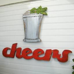 Mint Julep Sign Cocktail Wall Art Derby Horse Racing Drink Kentucky Bar Cup - thumbnail 1