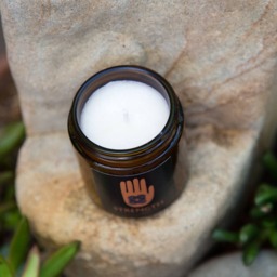 Scented Yoga Energy Soy Candle, Organic Nag Champa, 4 Oz, Yoga Lovers Gift - thumbnail 2