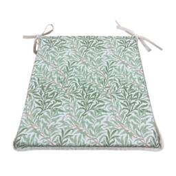 William Morris - Willow Bough Sage Tapered Tie-On Seat Pad. 100% Cotton, Garden/Patio/Kitchen/Dining - thumbnail 2