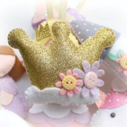 Handmade Felt Princess Garland Nursery Decor, Fairytale Decorations - thumbnail 3