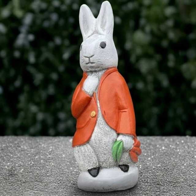 Outdoor Rabbit Sculpture Concrete Bunny Figurine Cement Animal Decoration Stone Wildlife Ornament Front Door Decor Petter Lover Gift - image 1