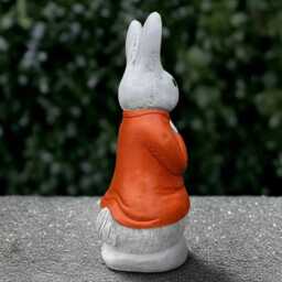 Outdoor Rabbit Sculpture Concrete Bunny Figurine Cement Animal Decoration Stone Wildlife Ornament Front Door Decor Petter Lover Gift - thumbnail 3