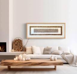 Handmade Mexican Amate Paper Wall Art - Xl 15.5X47 Modern - Unframed - thumbnail 1