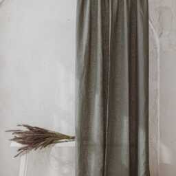Pencil Pleat Linen Curtain - Natural Window Panel, Custom Washed Drapery, Soft Earthy For Living Room, Bedroom, Or Kitchen - thumbnail 2