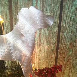 staffordshire Bull Terrier, Pit Bull, Natural Ears, Dog, Silhouette, Metal, Christmas Tree Topper, Wall, Shelf Art Or Yard, Great Gift - thumbnail 3