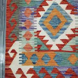 Classic Runner Rug, Handmade Artisan Afghan Turkish Scandinavian Navajo Bohemian Wool Flatweave Multicolour Kilim Rug 195x73 cm - thumbnail 4