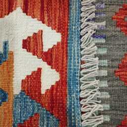 Classic Runner Rug, Handmade Artisan Afghan Turkish Scandinavian Navajo Bohemian Wool Flatweave Multicolour Kilim Rug 195x73 cm - thumbnail 3