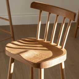 Manor House Stool in Oak/ Handmade To Any Height/ Solid Oak Kitchen Island Bar/Uk - thumbnail 1