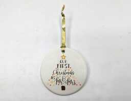 First Christmas Mr & Mrs Bauble, Ceramic Ornament, & Christmas, Wedding Gift, Bauble - thumbnail 1