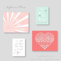 Nursery Wall Art Prints, You Are My Sunshine, Set Of 4, Prints Or Canvas - thumbnail 1