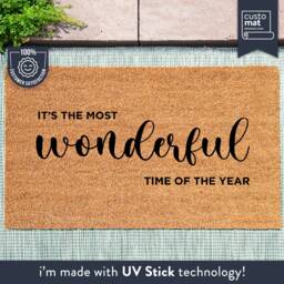 It's The Most Wonderful Time Of Year - Christmas Door Mat Holiday Season Housewarming Gift- Decor Welcome - thumbnail 1