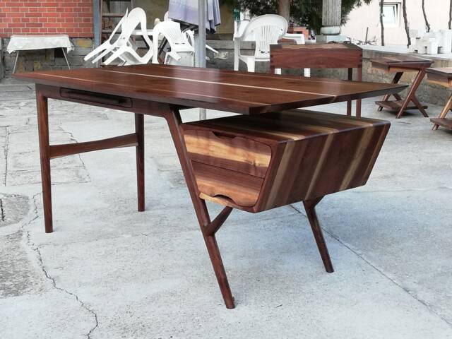 Desk With Trapezoid Drawers - image 1