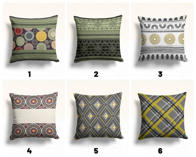 Ethnic Pillow Cover, Geometric Cushion Case, Traditional Farmhouse Living Room Decoration, Aztec Southwestern Decor - image 1