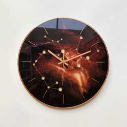 Sagittarius Sign Clock With Copper Accents Glow in The Dark Celestial Wall Decor - thumbnail 3