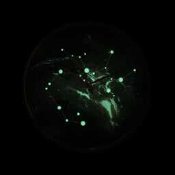 Sagittarius Sign Clock With Copper Accents Glow in The Dark Celestial Wall Decor - thumbnail 2