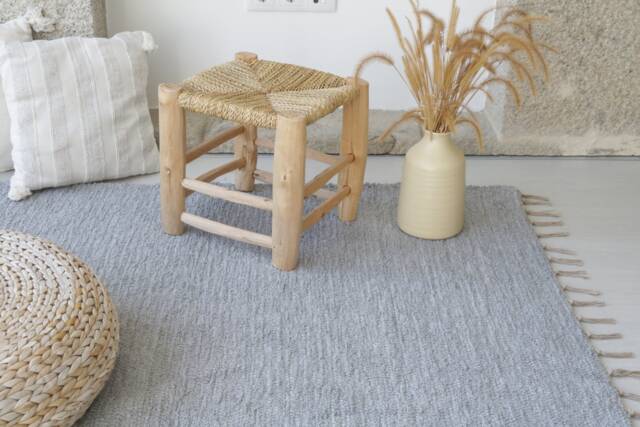 Large Gray Rug 5.5x7.8 Feet, Area Rug, Living Room Bedroom Kids Grauer Gro??er Teppich, Contemporary Home Decoration - image 1