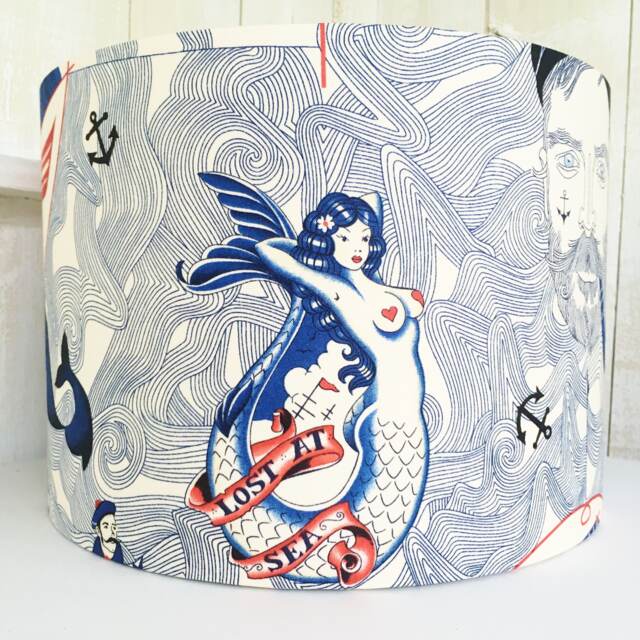 Tattoo Sailor Jerry Nautical Lampshade Seaside Decor - image 1