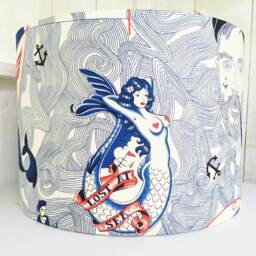 Tattoo Sailor Jerry Nautical Lampshade Seaside Decor - thumbnail 1