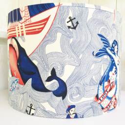 Tattoo Sailor Jerry Nautical Lampshade Seaside Decor - thumbnail 2