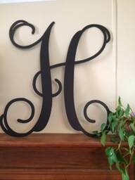 Large Single Letter Metal Monogram Wall/Door Hangerpersonalized Home Decor, Wedding Gift, Mother's Day, Bridesmaid, Birthday, Hostess Gift - thumbnail 1