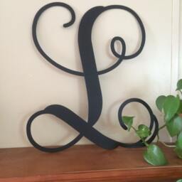Large Single Letter Metal Monogram Wall/Door Hangerpersonalized Home Decor, Wedding Gift, Mother's Day, Bridesmaid, Birthday, Hostess Gift - thumbnail 3