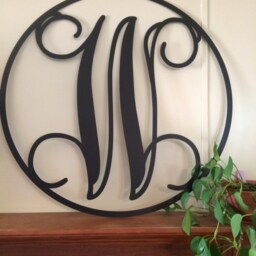 Large Single Letter Metal Monogram Wall/Door Hangerpersonalized Home Decor, Wedding Gift, Mother's Day, Bridesmaid, Birthday, Hostess Gift - thumbnail 2