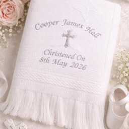 Personalised Baby Shawl Blanket Christening Baptism Naming Day Gift - thumbnail 3