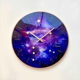 Libra Zodiac Glass Wall Clock Celestial Constellation Art Decor - thumbnail 3