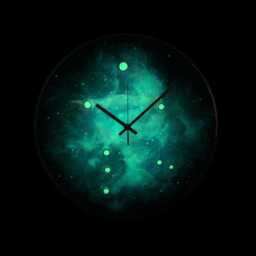 Libra Zodiac Glass Wall Clock Celestial Constellation Art Decor - thumbnail 2