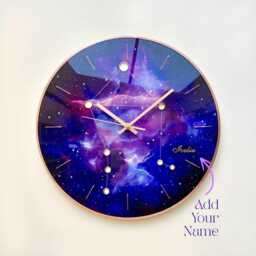 Libra Zodiac Glass Wall Clock Celestial Constellation Art Decor - thumbnail 3