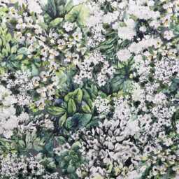 Floral Velvet Empire Lampshade, White Flowers - thumbnail 2