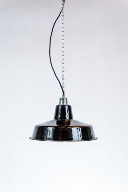B-Grade Factory Lamp 31cm Enamel Black - image 1
