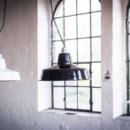 B-Grade Factory Lamp 31cm Enamel Black - thumbnail 4