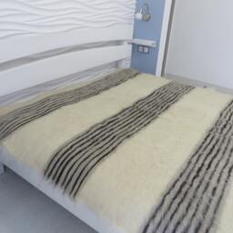 Handmade Wool Throw Blanket Hutsul Lizhnyk Woven Bed Cover - thumbnail 2