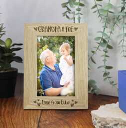 Grandad & Me Photo Frame - Personalised Gift Wooden Picture Father's Day 4x6 - thumbnail 1