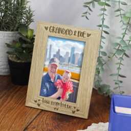 Grandad & Me Photo Frame - Personalised Gift Wooden Picture Father's Day 4x6 - thumbnail 3