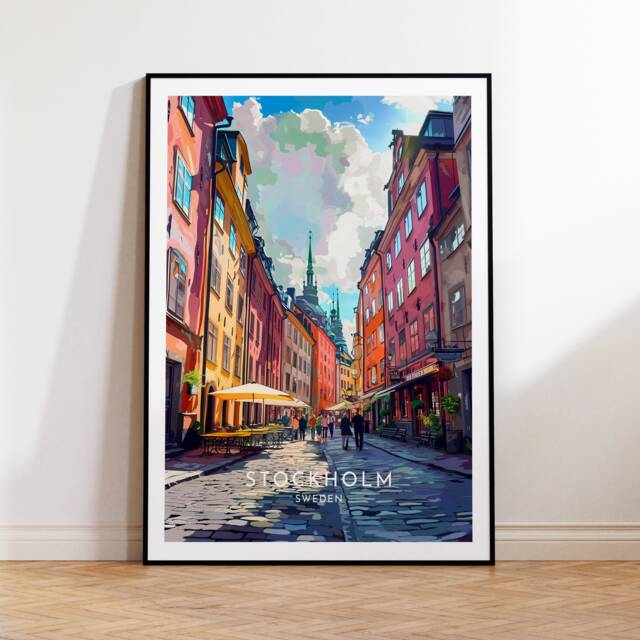 stockholm Travel Print - Sweden, Poster, Home Decor, Gift Or Canvas - image 1