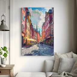 stockholm Travel Print - Sweden, Poster, Home Decor, Gift Or Canvas - thumbnail 3