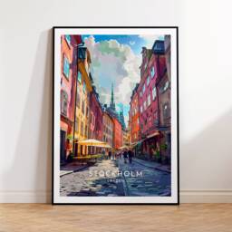 stockholm Travel Print - Sweden, Poster, Home Decor, Gift Or Canvas - thumbnail 1