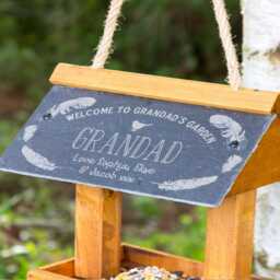 Personalised Bird Feeder Slate Hanging - thumbnail 3