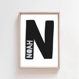 Personalised Initial Print, Boys Nursery Prints, Name Wall Art, Bedroom Decor, Girls Decor - thumbnail 2