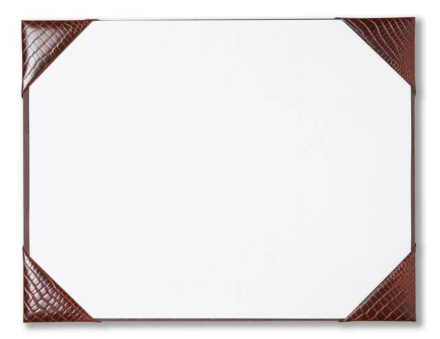 Croc Print Leather Desk Blotter Handmade in England - image 1