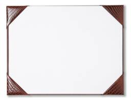 Croc Print Leather Desk Blotter Handmade in England