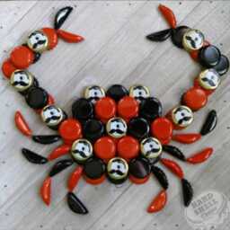 O's & Natty Boh Beer Bottle Cap Crab Wall Art National Bohemian Baltimore Orioles - thumbnail 2