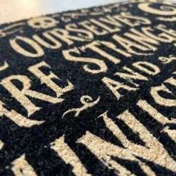 Beetlejuice Inspired Doormat - Strange Unusual Gothic Halloween Coir Rug Spooky Home Decor - thumbnail 3