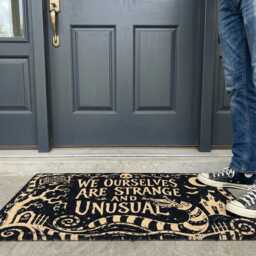 Beetlejuice Inspired Doormat - Strange Unusual Gothic Halloween Coir Rug Spooky Home Decor - thumbnail 2